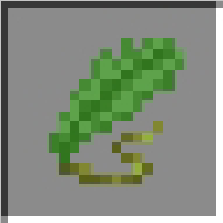 Leafy pixelated scroll icon.
