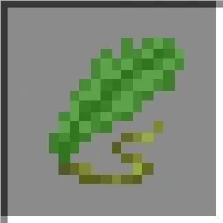 Leafy pixelated scroll icon.