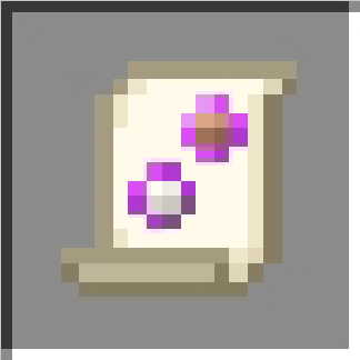 Scroll with magical symbols.