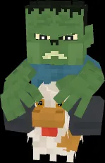 Zombie riding a chicken character.