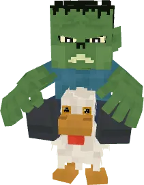 Zombie riding a chicken in a mod.