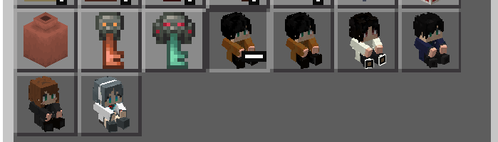 Pixelated dolls inspired by HITORIE.
