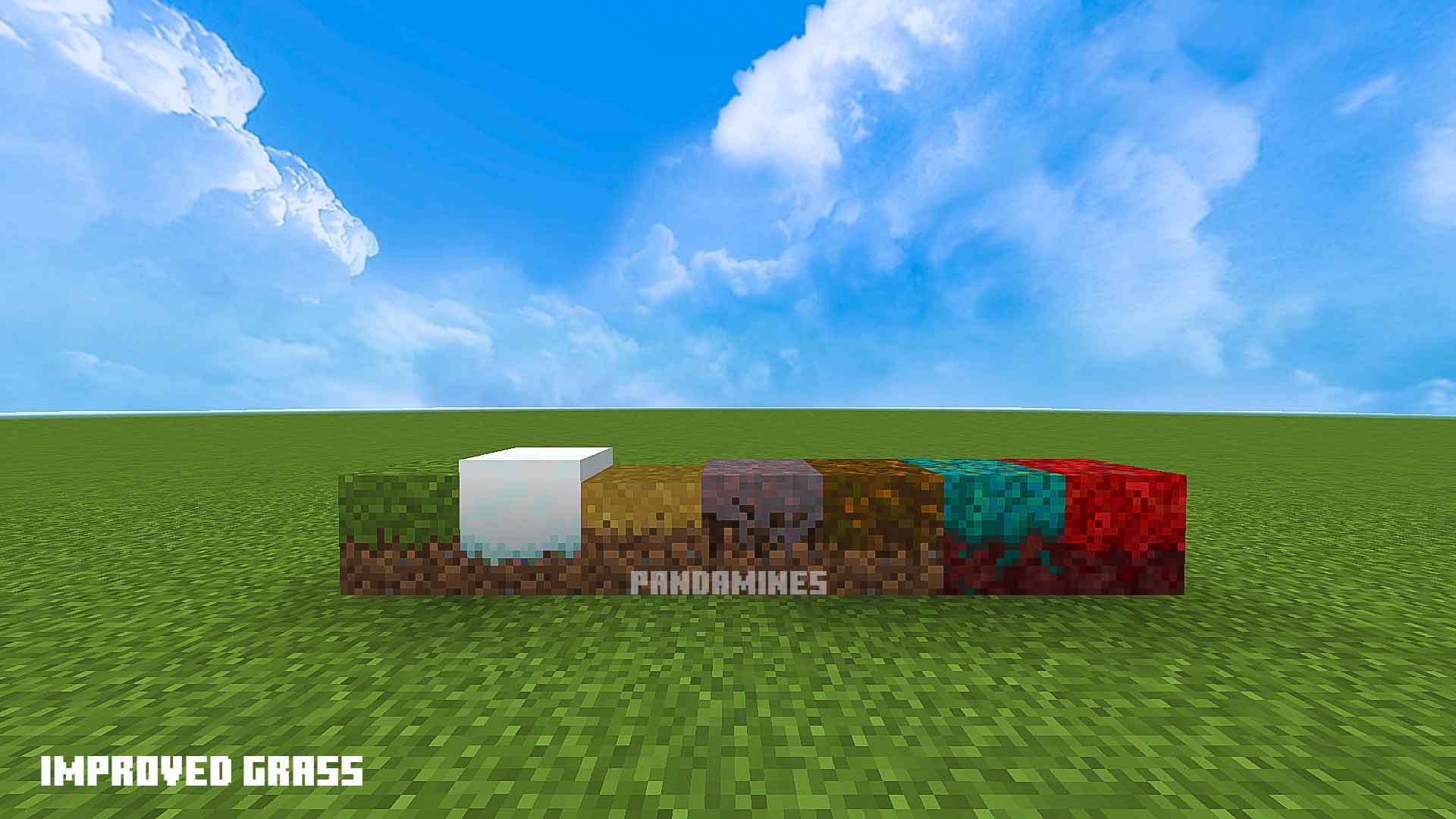 Grass texture variations in game.