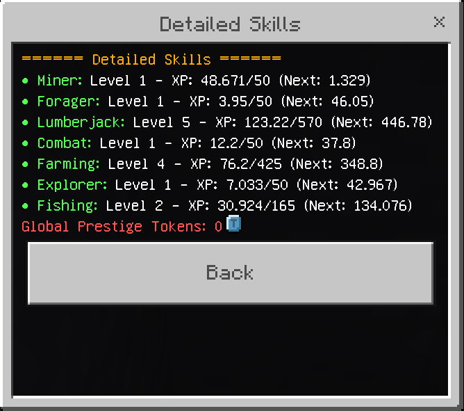 Skill Levels and Prestige System screenshot №2
