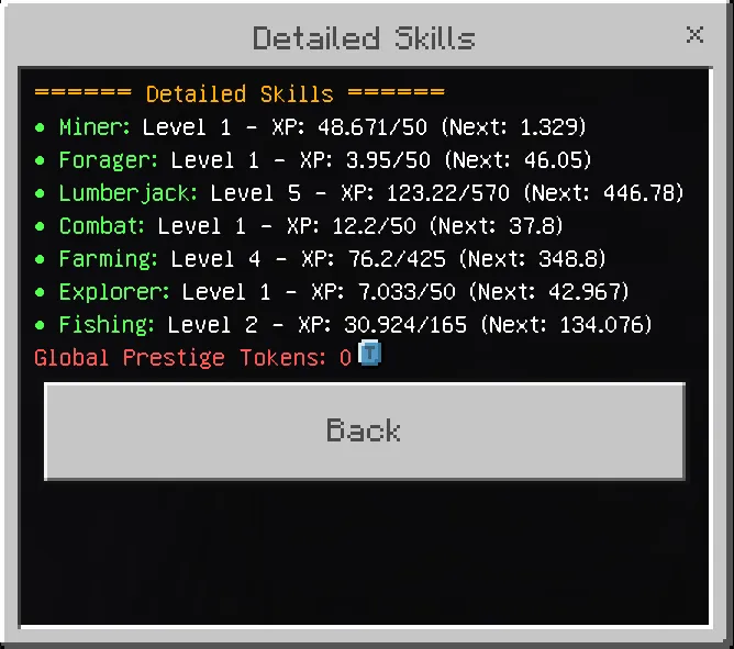 Skill Levels and Prestige System screenshot №2