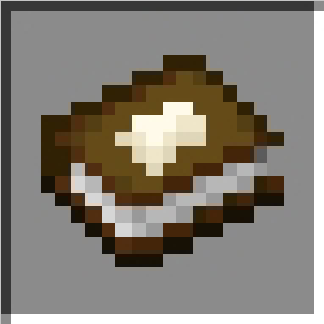 Pixelated book icon with a star.