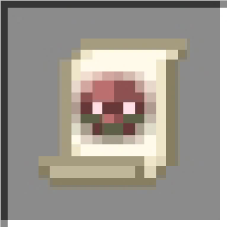Scroll with a red emblem.