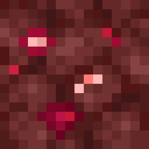 Red and pink pixelated texture.