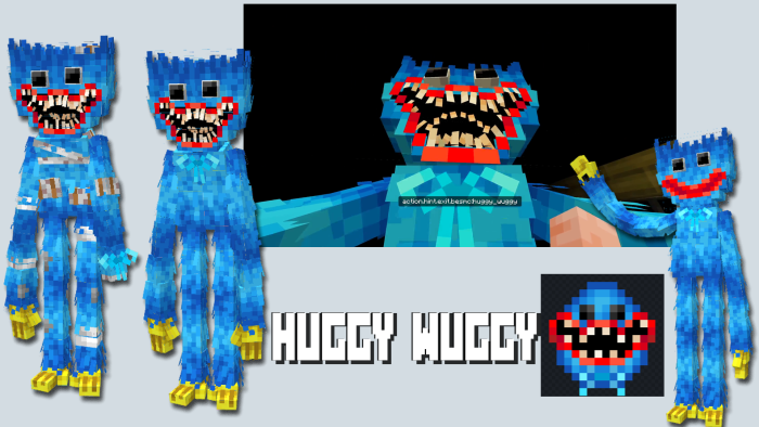 Huggy Wuggy character mod preview.