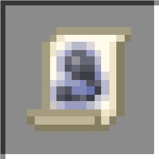 Scroll with a mystical symbol.