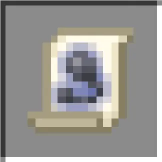 Scroll with a mystical symbol.