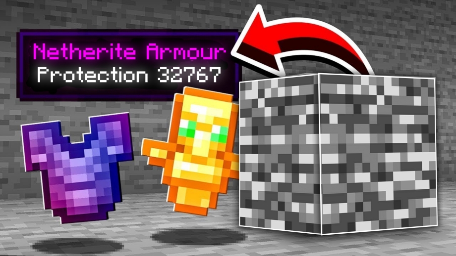 Thumbnail: Minecraft, But Bedrock Drops OP Items