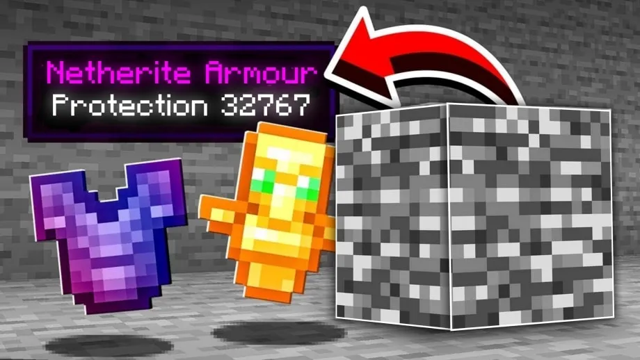 Thumbnail: Minecraft, But Bedrock Drops OP Items