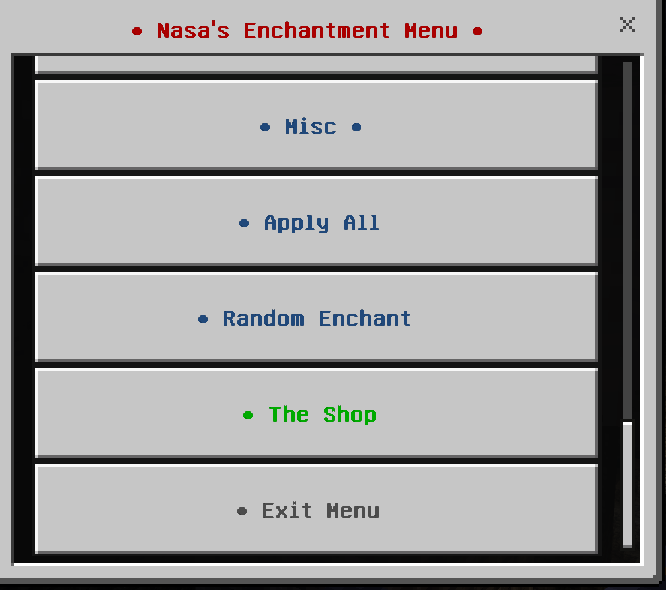 Enchantments Menu: Screenshot 3