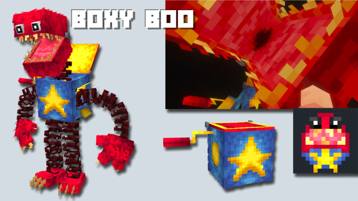 Blocky Boxy Boo character design.
