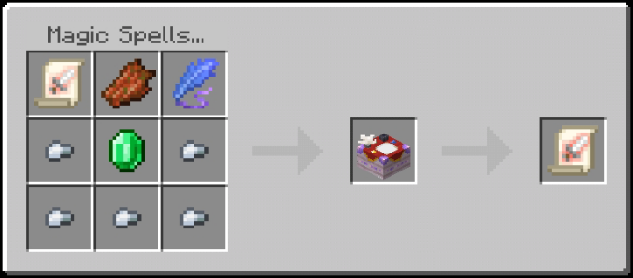 Crafting interface for magic spell.