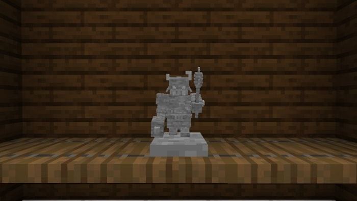Stone Piglin Chief Trophy