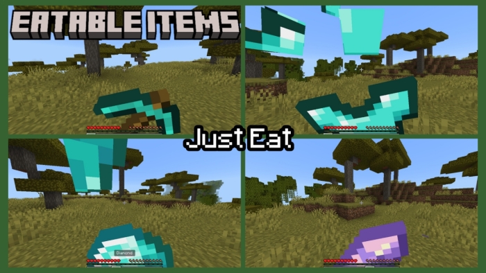 Eatable items mod with armor and weapons.