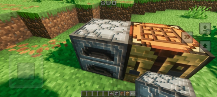 Enhanced textures furnace and crafting table.