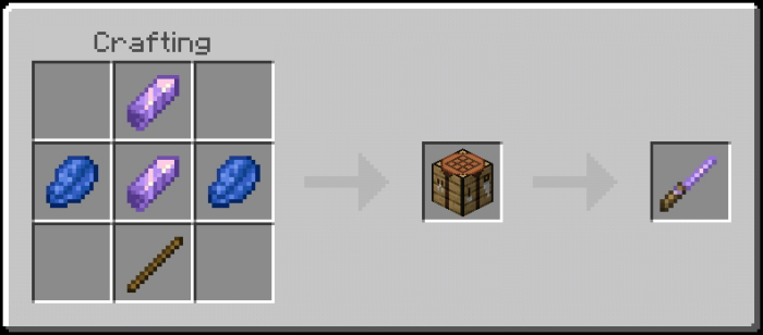 Crafting a magic wand with gems.