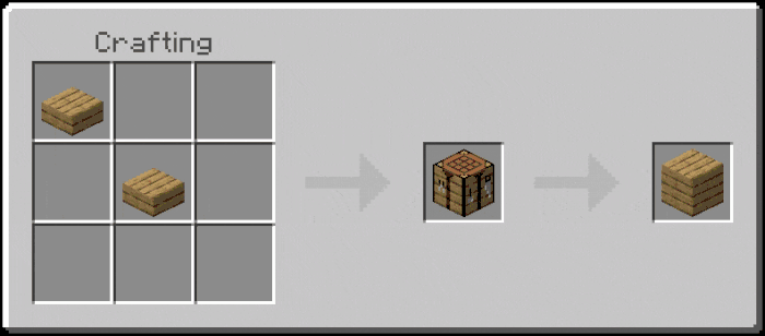Planks from Slabs Recipes