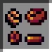 Pixel art coffee items.