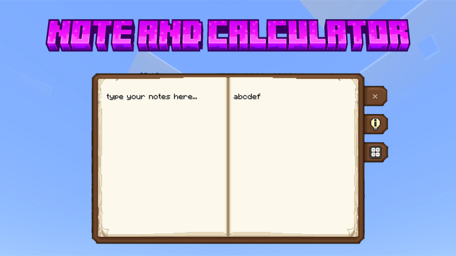 Thumbnail: Note and Calculator