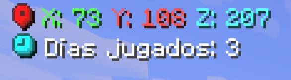 Enhanced coordinates and days display.