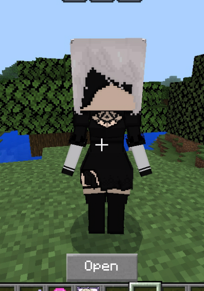 Anime character mod in pixelated style.