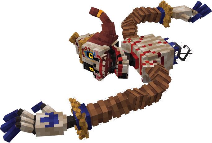 Jackie character model in Minecraft mod.