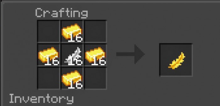 Crafting Golden Feather recipe.