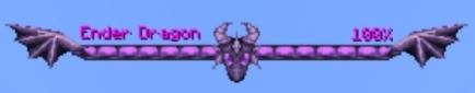 Ender Dragon bossbar with dragon design.