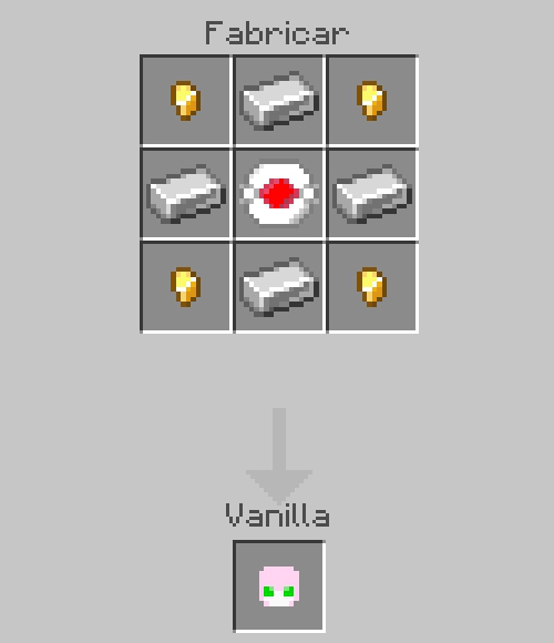 Crafting recipe for Vanilla item.