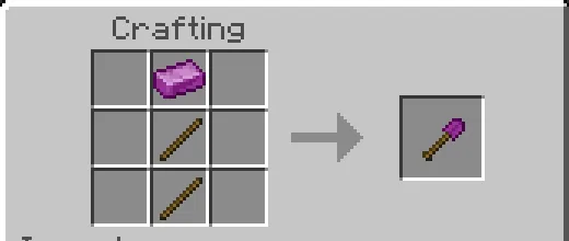 Crafting a Veilnium shovel.