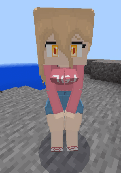 Block-style anime character mod.