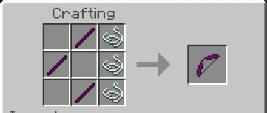 Crafting a bow with veilnium rods.