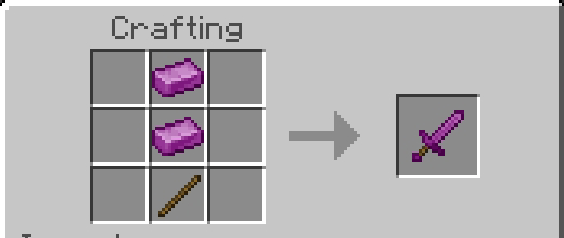 Crafting purple sword with Veilnium.