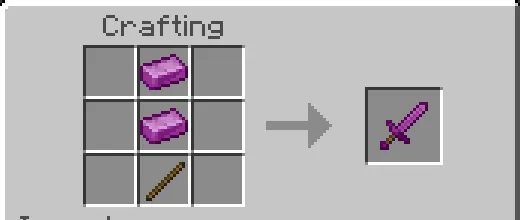 Crafting purple sword with Veilnium.