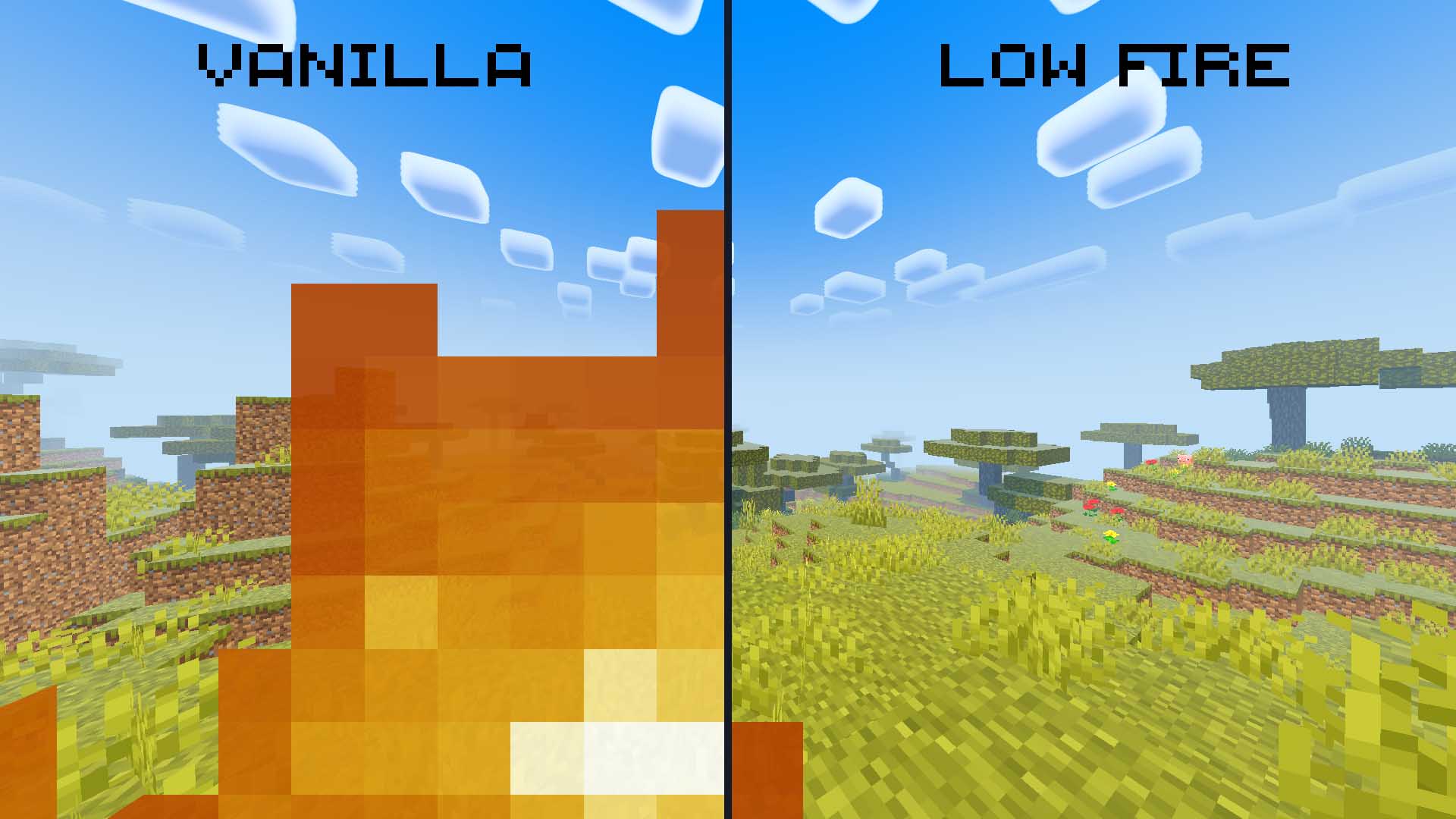 Comparison Vanilla vs. Low Fire View