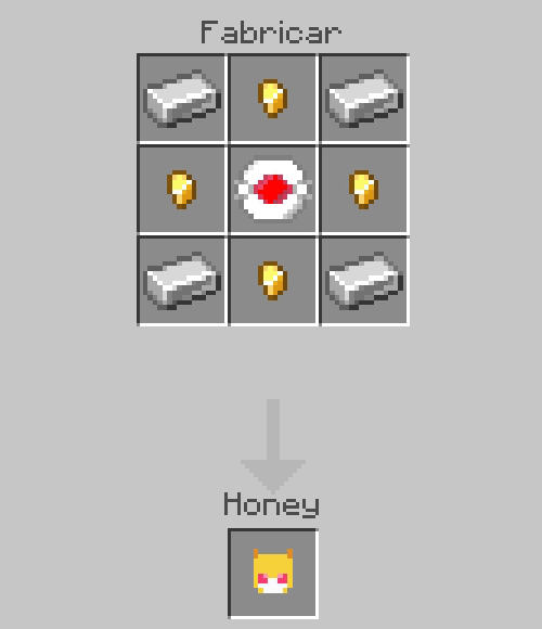 Crafting recipe for Honey item.