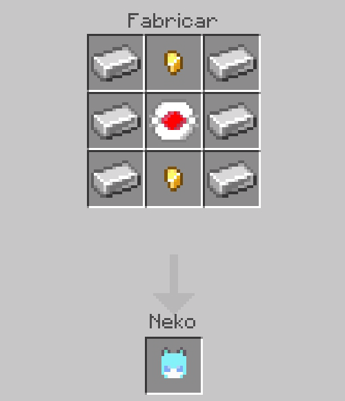 Crafting recipe for Neko robot.