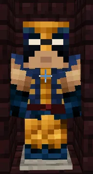 Blocky Wolverine superhero character statue