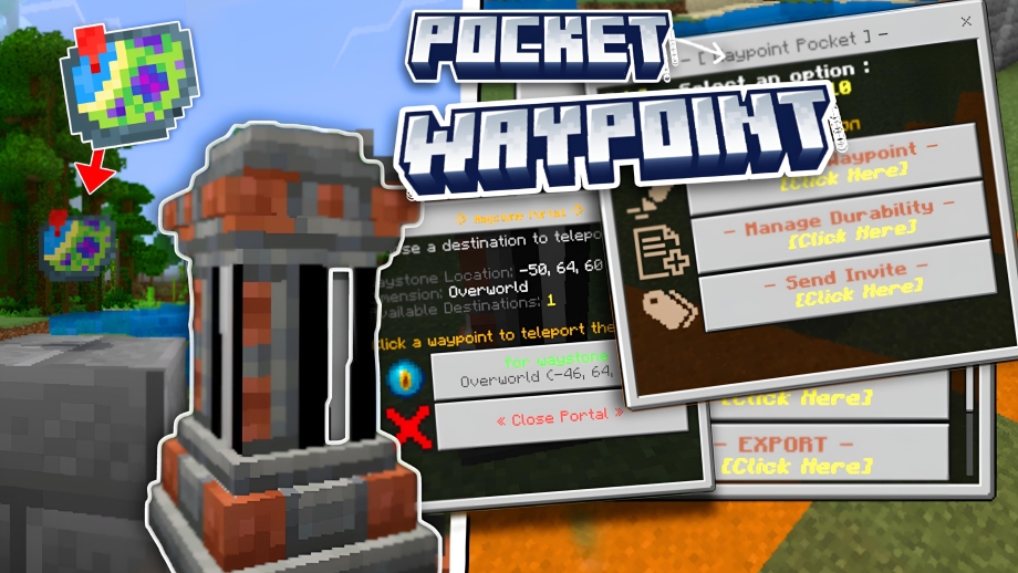Thumbnail: Pocket Waypoint addon v1 "waypoint + waystone system"