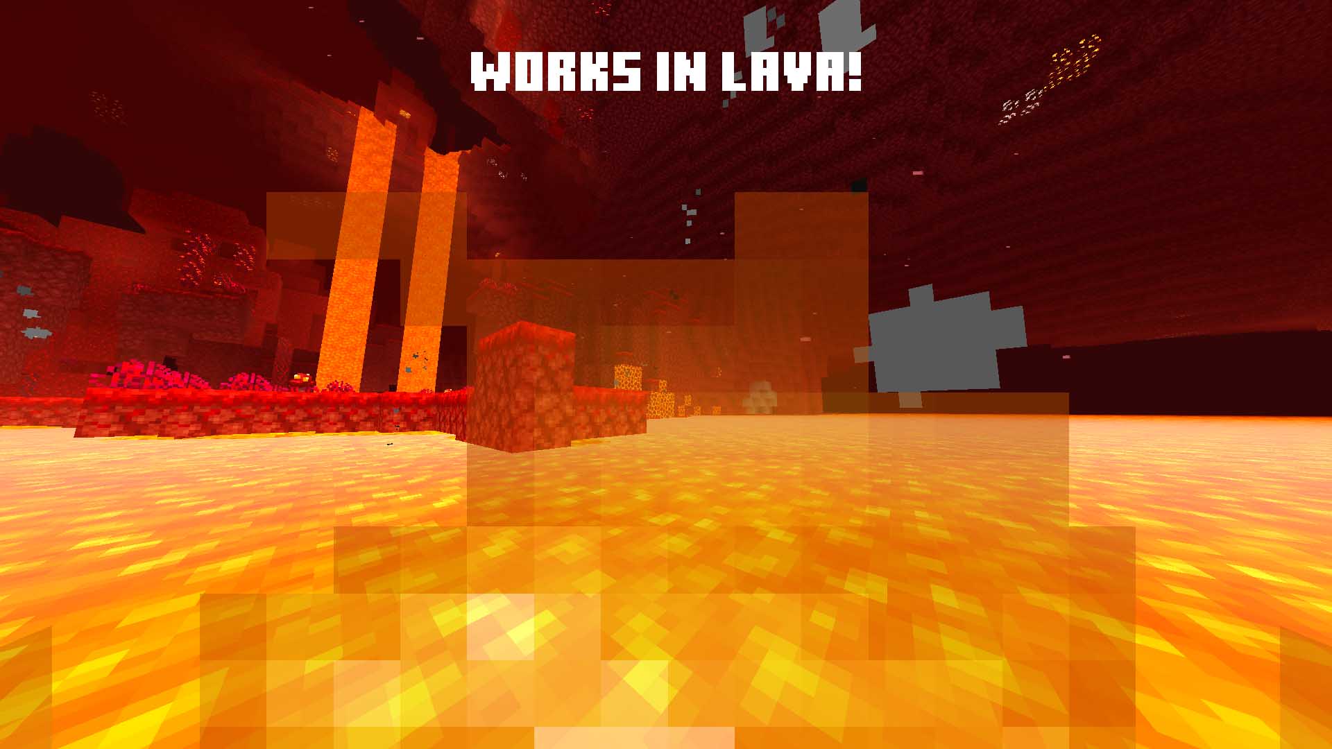 Low fire texture over lava scene.