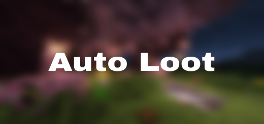 Auto Loot text on blurred background.