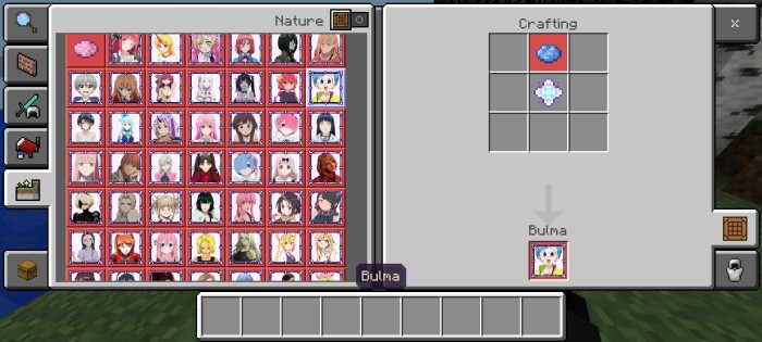 Crafting anime character cards.