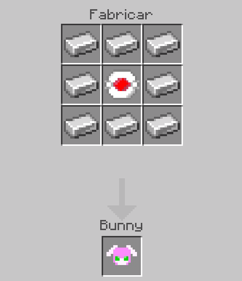 Crafting recipe for a robot bunny.