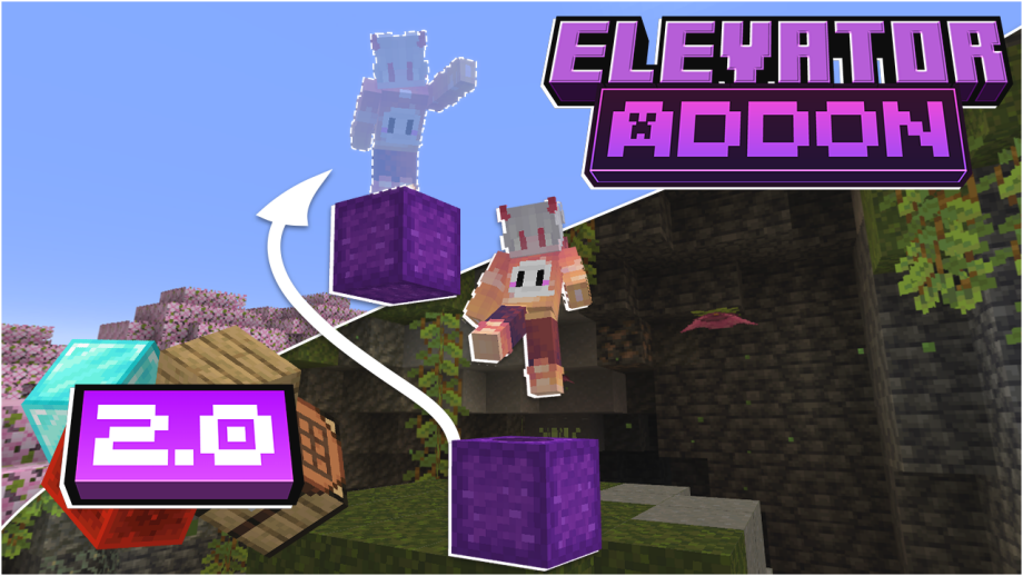Thumbnail: Elevator Add-on V2.0 (1.21.90+) - Be any block!
