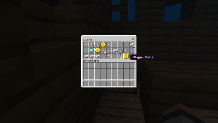 Chest with Villager Coins and items.