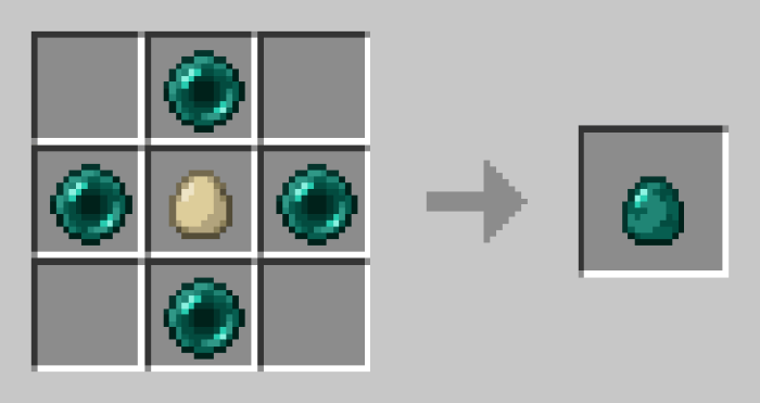 Crafting recipe for Entity Core.